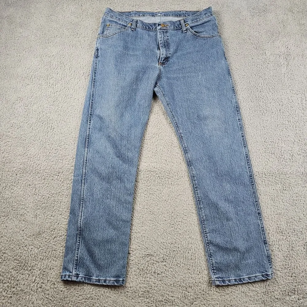 Wrangler Jeans Mens 36x31* Blue Cowboy Cut Comfort Stretch Rodeo Western 47MACMT